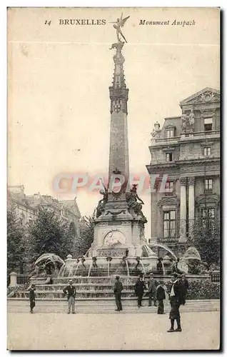 Cartes postales Bruxelles Moument Anspach