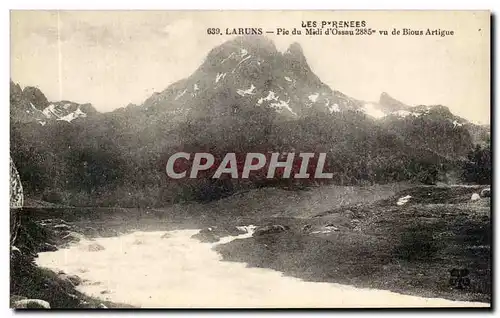 Cartes postales Les Laruns Pic Du Midi D&#39Ossau Vu De Bious Artigue