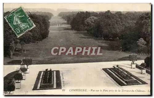 Cartes postales Compiegne Vue Sur Le Parc Prise De La Terrasse Du Chateau