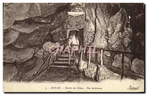 Cartes postales Royat Grotte Du Chien Vue Interieure