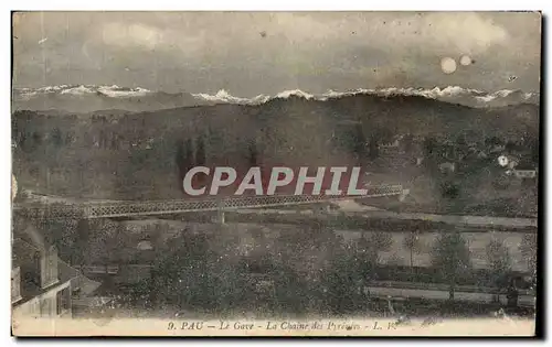 Cartes postales Pau Le Gave La Chaine Des Pyrenees