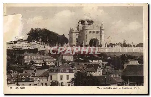 Cartes postales Lisieux Vue partielle vers la Basilique