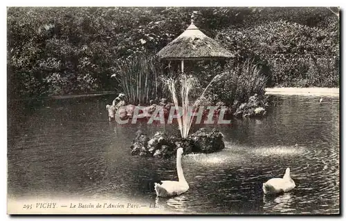 Ansichtskarte AK Vichy Le Bassin de I&#39Ancien Parc Cygnes