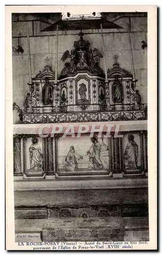 Cartes postales La Roche Posay Autel du Sacre Coeur En Bois Dore Provenant De l'Eglise De Posay le Vieil