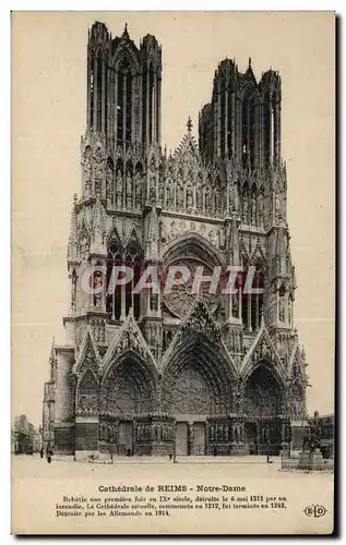 Cartes postales Cathedrale de Reims Notre Dame