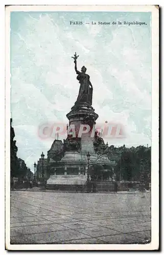 Cartes postales Paris La Statue De La Republique