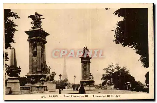 Ansichtskarte AK Paris Pont Alexandre III Tour Eiffel