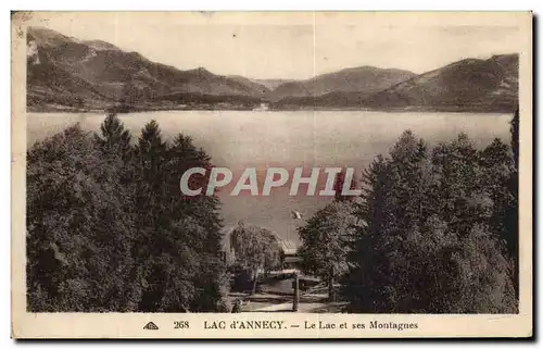 Cartes postales Lac D&#39Annecy Le Lac et ses Montagnes