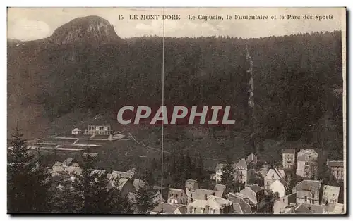 Ansichtskarte AK Le Mont Dore Le Capucin le Funiculaire et le Parc des Sports