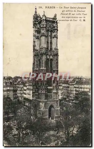 Cartes postales Paris La Tour Saint Jacques