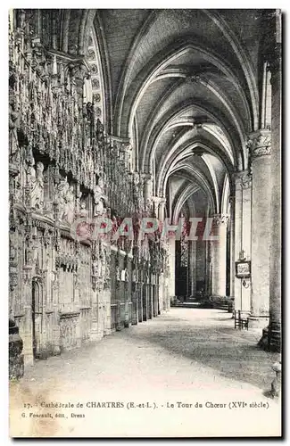 Ansichtskarte AK Chartres Le Tour Du Choeur