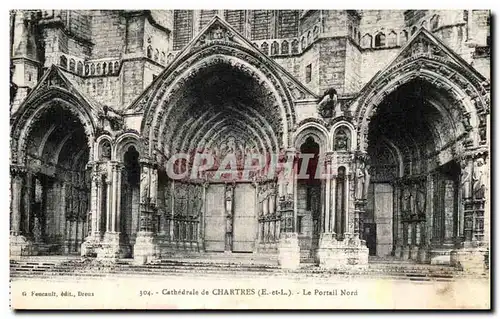 Cartes postales Chartres Le Portail Nord