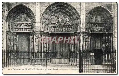 Cartes postales Chartres Portall Royal