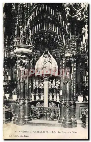 Cartes postales Carhedrale De Chartres La Vierge Du Pilier