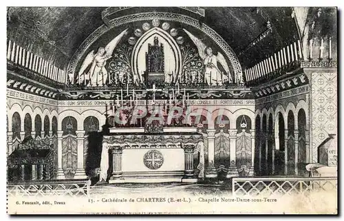 Cartes postales Carhedrale De Chartres Chapelle Notre Dame Sous Terre