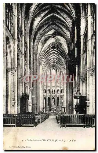 Cartes postales Cathedrale De Chartres La Nef