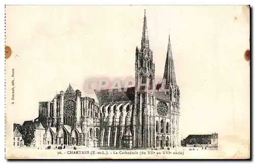 Cartes postales Chartres La Cathedrale