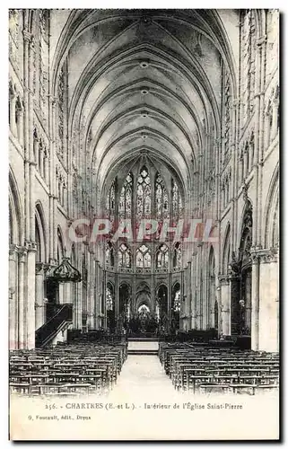 Cartes postales Chartres Interieur De L&#39Eglise Saint Pierre