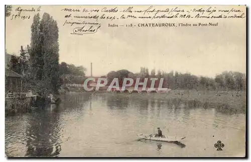 Cartes postales Indre Chateauroux L'Indre au Pont Neuf