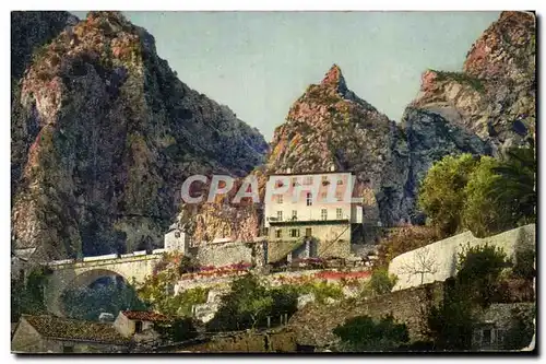 Cartes postales Menton Le Pont Saint Louis La frontiere