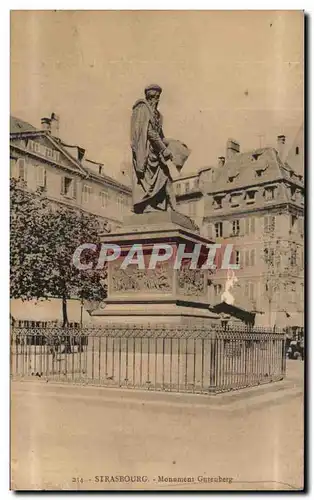 Cartes postales Strasbourg Monument Gutenberg