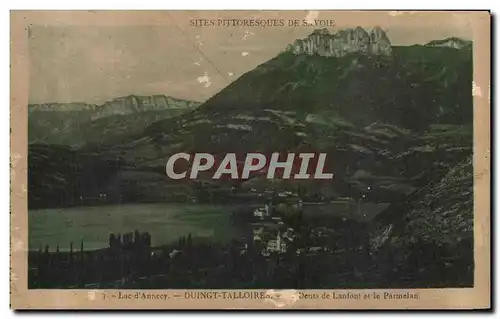Cartes postales Lac d'Annecy Duingt Talloires Dents de Lanfont et le Parmelan