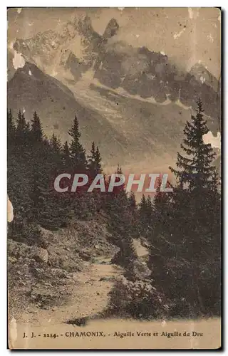 Cartes postales Chamonix Aiguille Verte et Aiguille du Dru