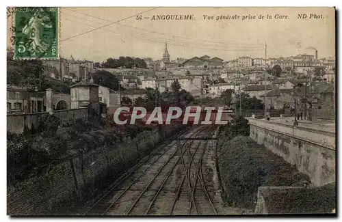 Cartes postales Angouleme Vue Generale prise de la Gare Train