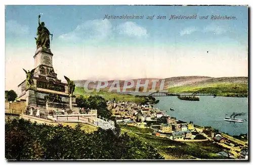 Cartes postales Nationaldenkmal auf dem Niederwald and Rudesheim