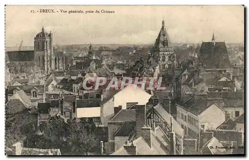 Cartes postales Dreux Vue Generale Prise du Chateau