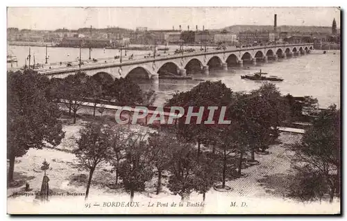 Cartes postales Bordeaux Le Pont de la Bastide Bateau