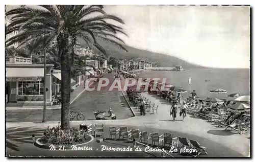 Ansichtskarte AK Menton Promenade du Casino La Plage