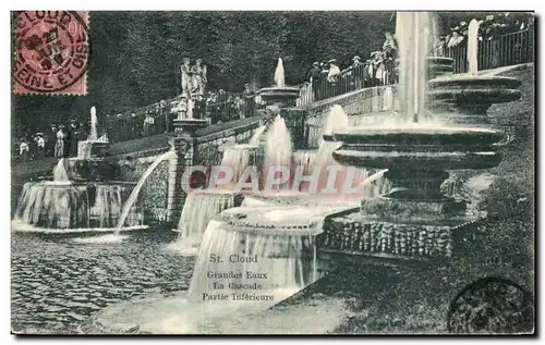 Cartes postales St Cloud Grandes Eaux La Cascade Partie Inferieure