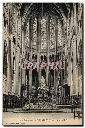 Cartes postales Cathedrale de Chartres La Nef