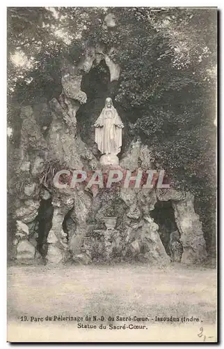 Cartes postales Parc du Pelerinage de ND Du Sacre Coeur Issoudun Statue du Sacre Coeur