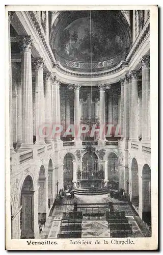 Cartes postales Versailles Interieur de la Chapelle Orgue