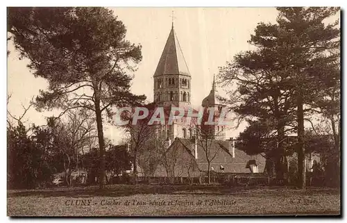 Cartes postales Cluny Clocher d&#39eaau benite et jardin de l&#39abbatiale