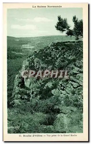 Cartes postales Roche d'Oetre Vue prise de la Grand Roche Suisse Normande