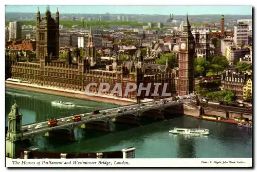 Cartes postales The Houses Of Parliament And Westminster Bridge London