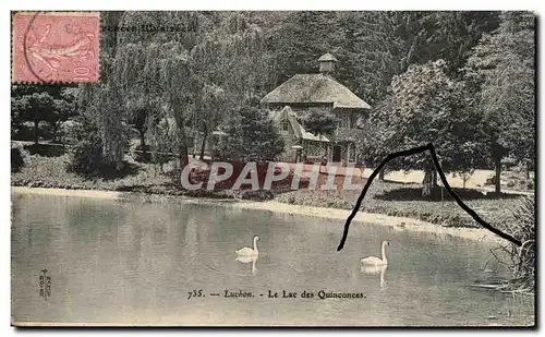 Ansichtskarte AK Luchon Le Lac Des Quinconces Cygnes