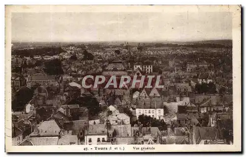 Cartes postales Tours Vue generale