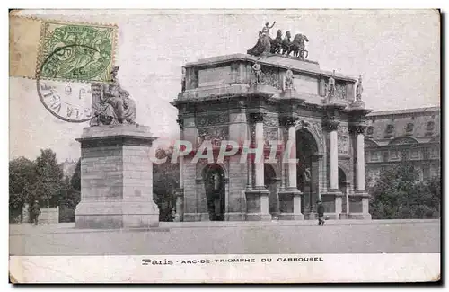 Ansichtskarte AK Paris Arc De Triomphe Du Carrousel Louvre