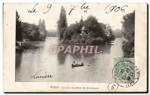 Cartes postales Paris Le Lac du Bois de Boulogne