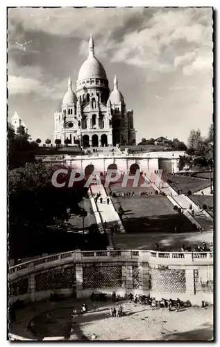 Ansichtskarte AK Paris Le Sacre Coeur et le Square St Pierre Montmartre