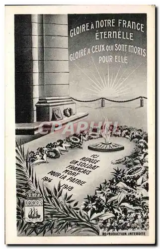 Cartes postales Paris Gloire a notre France eternelle Arc de Triomphe Tombeau du soldat inconnu
