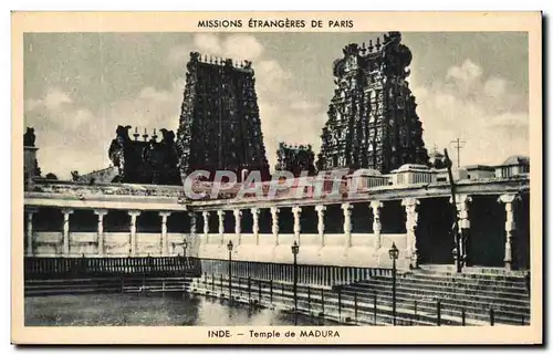 Cartes postales moderne Missions Etrangeres De Paris Inde Temple de Madura