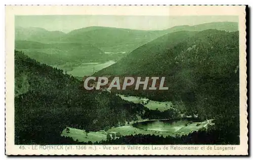 Cartes postales Le Hohneck Vue sur la Vallee des Lacs de Retournemer et de Longemer