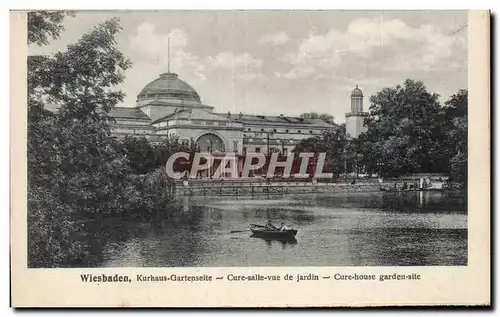 Ansichtskarte AK Wiesbaden Kurhaus Gartenseite Cure Salle Vue de Jardin Cure House Garben Site