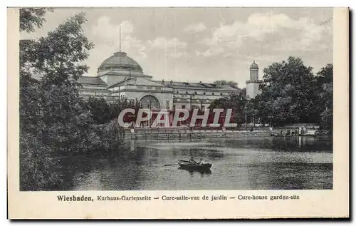 Cartes postales Wiesbaden Kurhaus Gartenseite Cure Salle Vue de Jardin Cure House Garben Site
