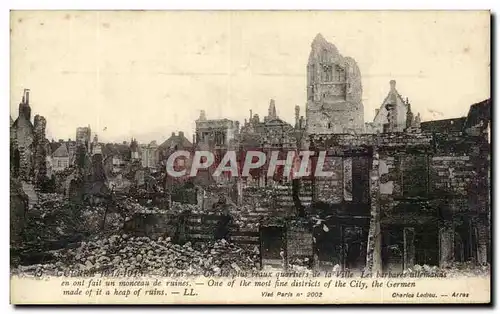 Ansichtskarte AK Arras Ruines Bombardements Militaria